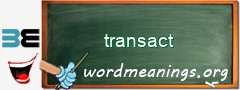 WordMeaning blackboard for transact